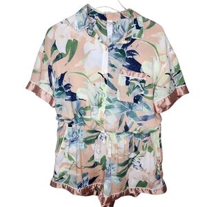 Stars Above Simply Cool Peachy Pink Floral Pajama Set